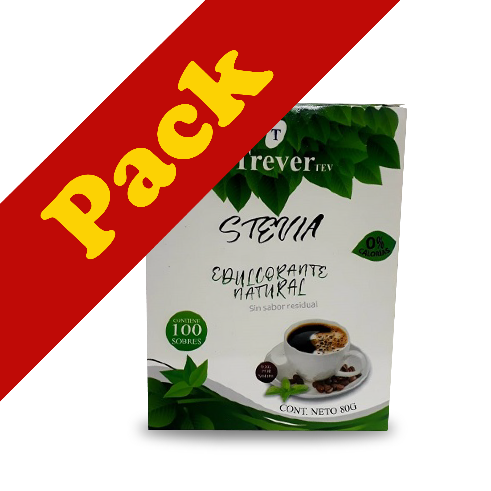 Trever Stevia en Polvo PACK 6 x 100 sobres
