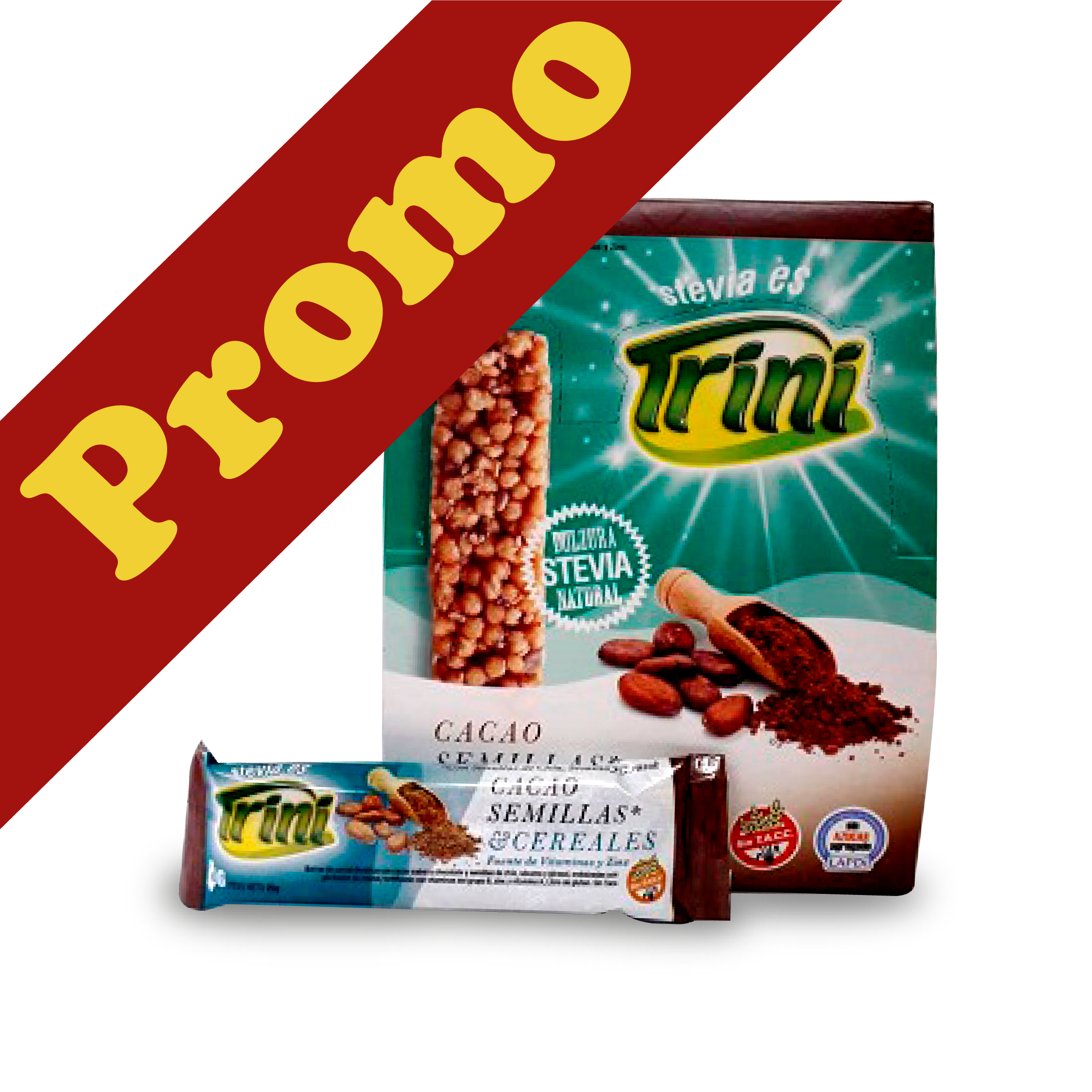 TRINI - Barra de Cereal Cacao PROMO 3 x 20 unds SIN TACC