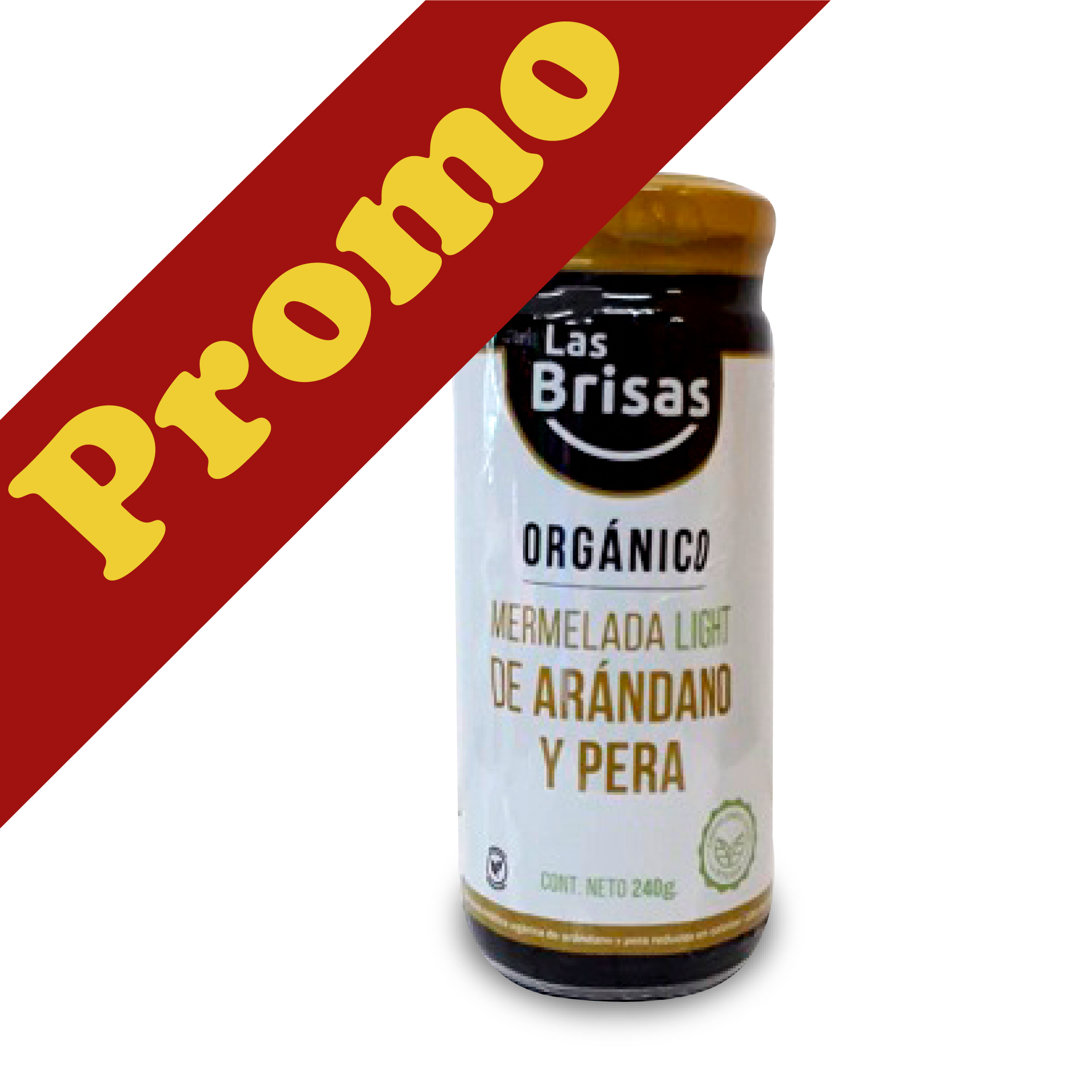 Las Brisas-Mermelada Organica Arandano light S/Azucar PROMO 3 x 240gr SIN TACC
