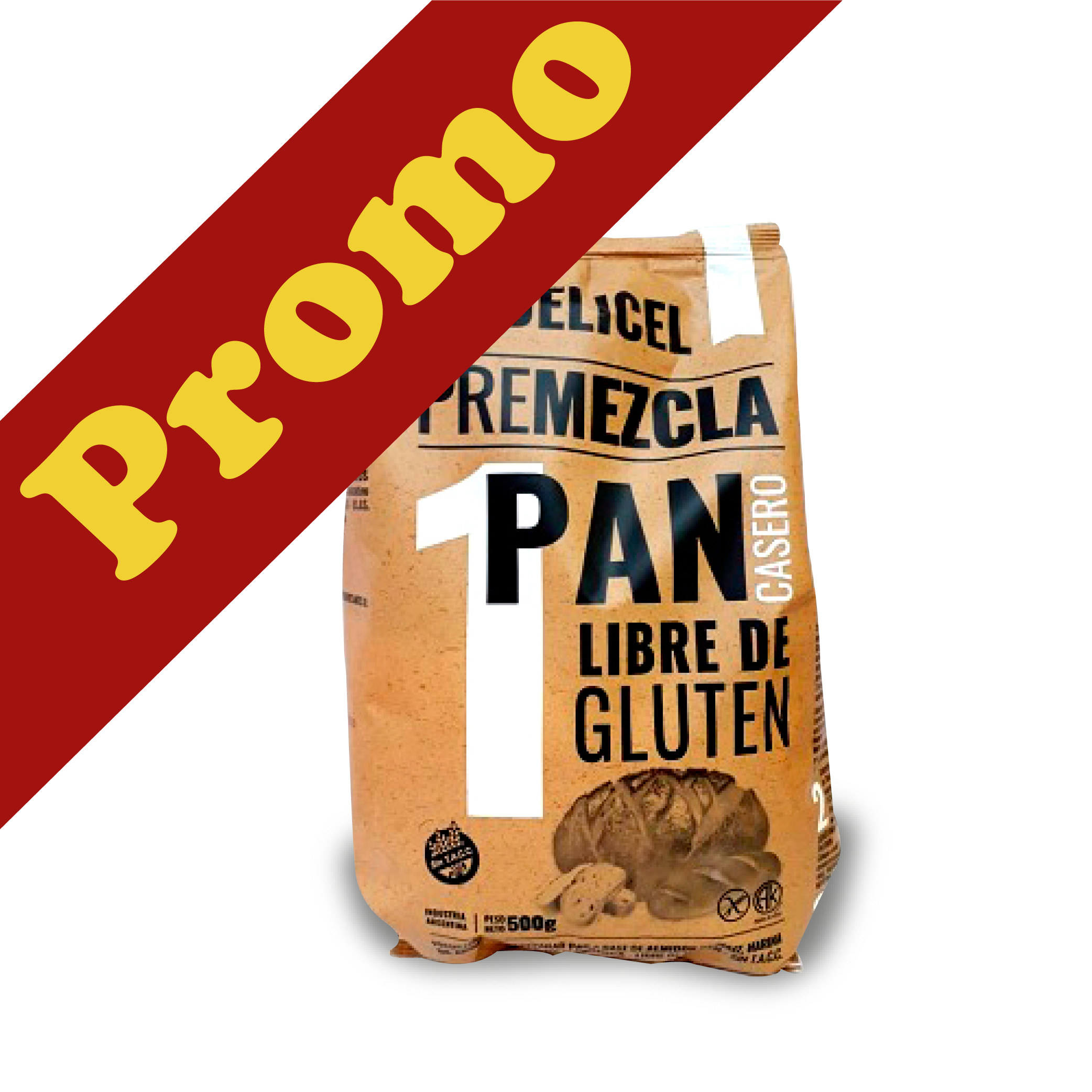 Delicel-Premezcla Pan SIN TACC-  PROMO 4 x 500gr