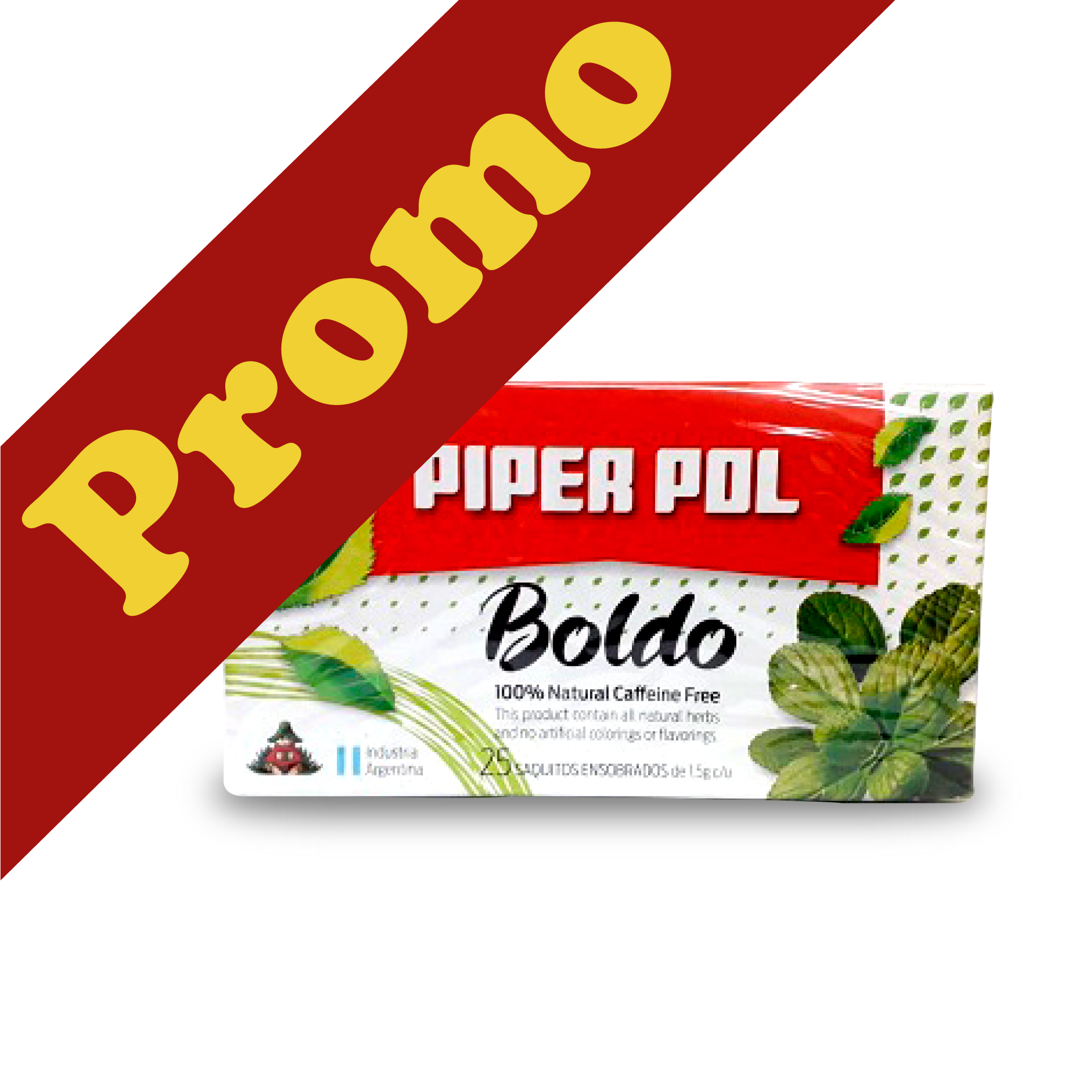 PIPERPOL-Boldo PACK 3 x 25 saquitos 