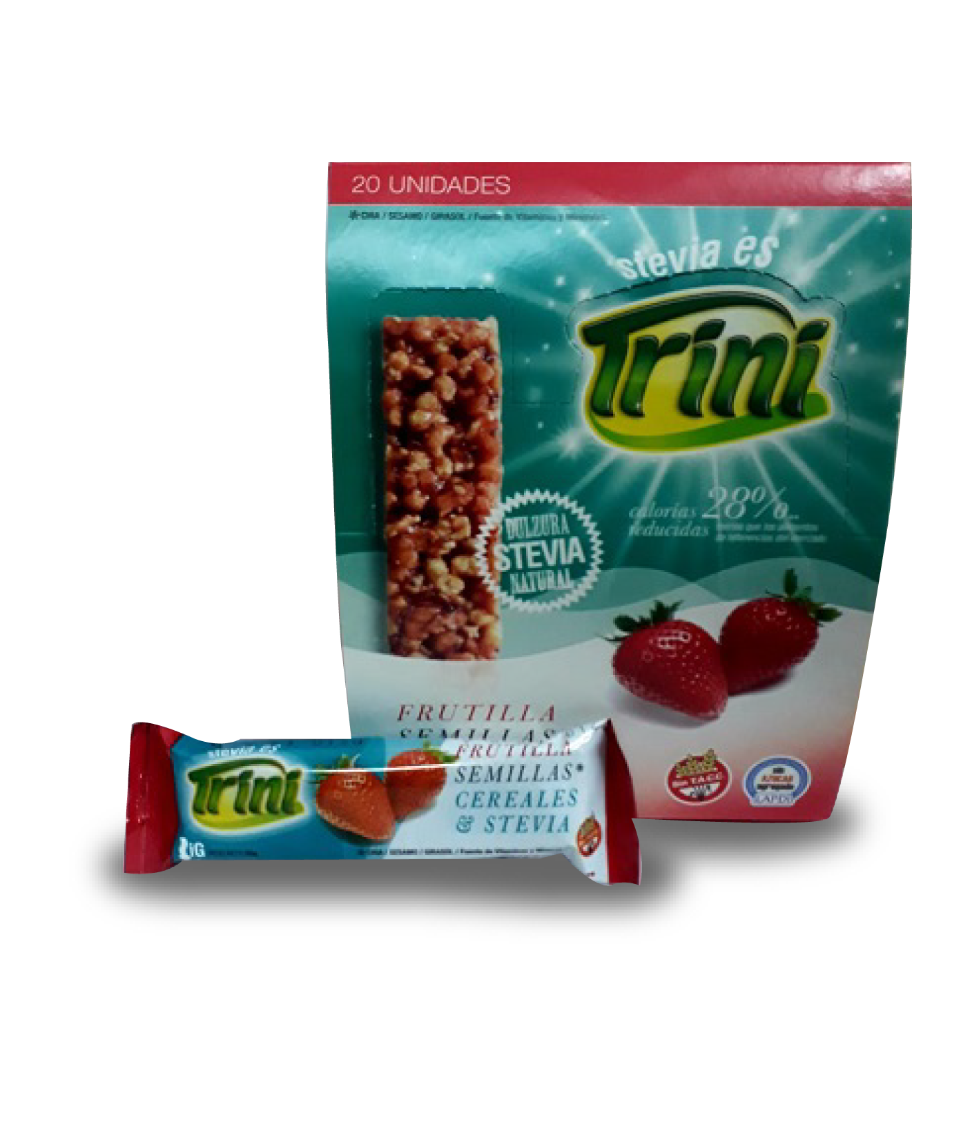 TRINI - Barra de Cereal Frutilla x 20 unds  SIN TACC