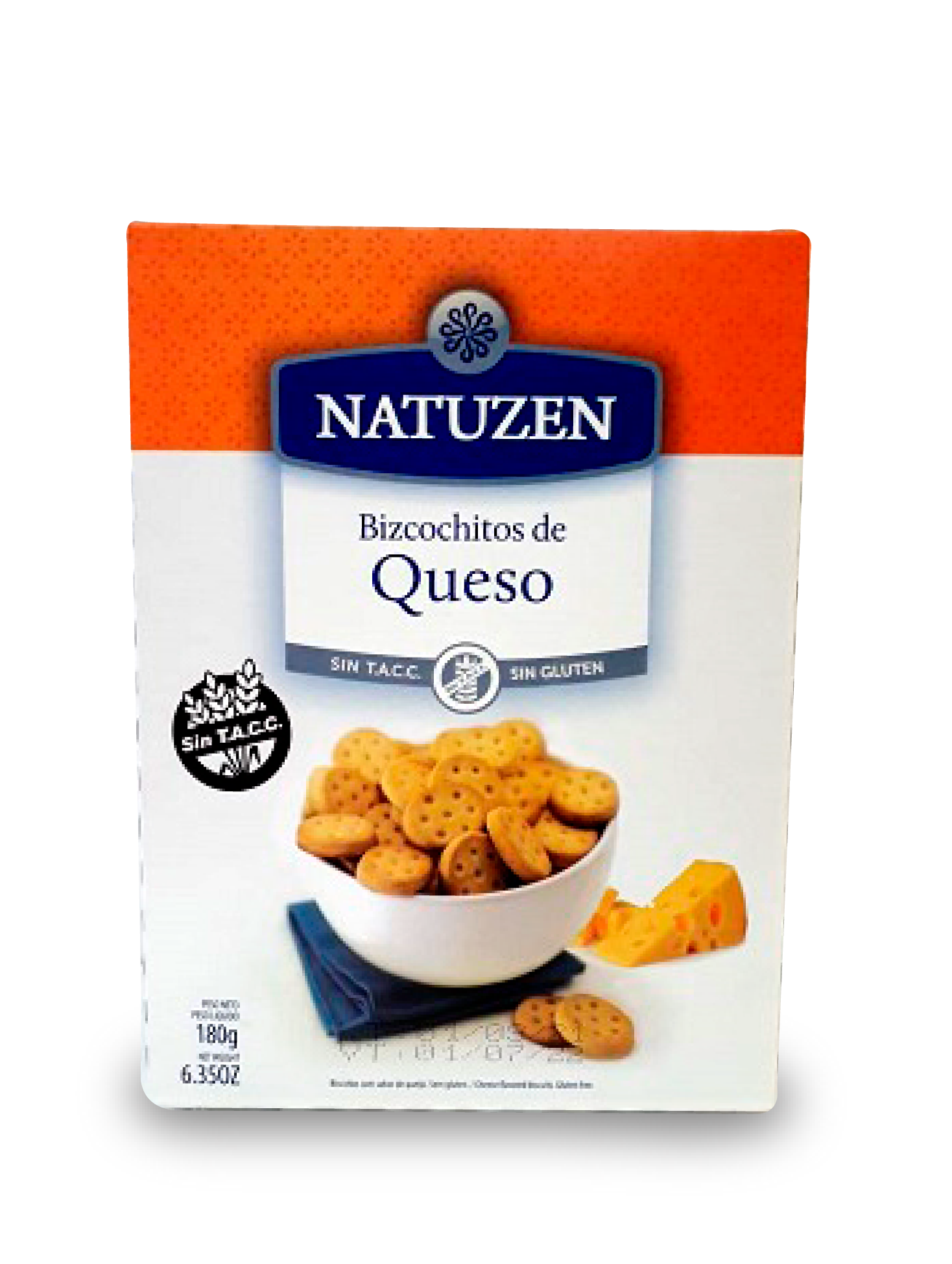 NATUZEN - Galletas Bizcochitos de Queso SIN TACC x 180 gr