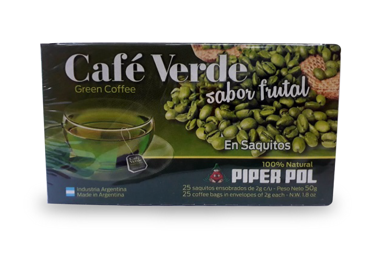 PIPERPOL-Café Verde 6 x 25 saquitos