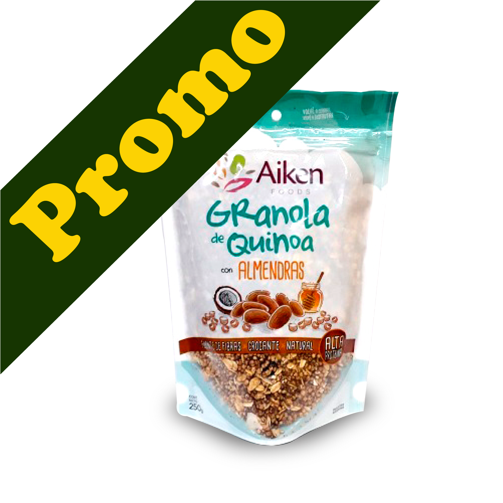 Aiken - Granola de Quinoa C/Almendras x 250gr  