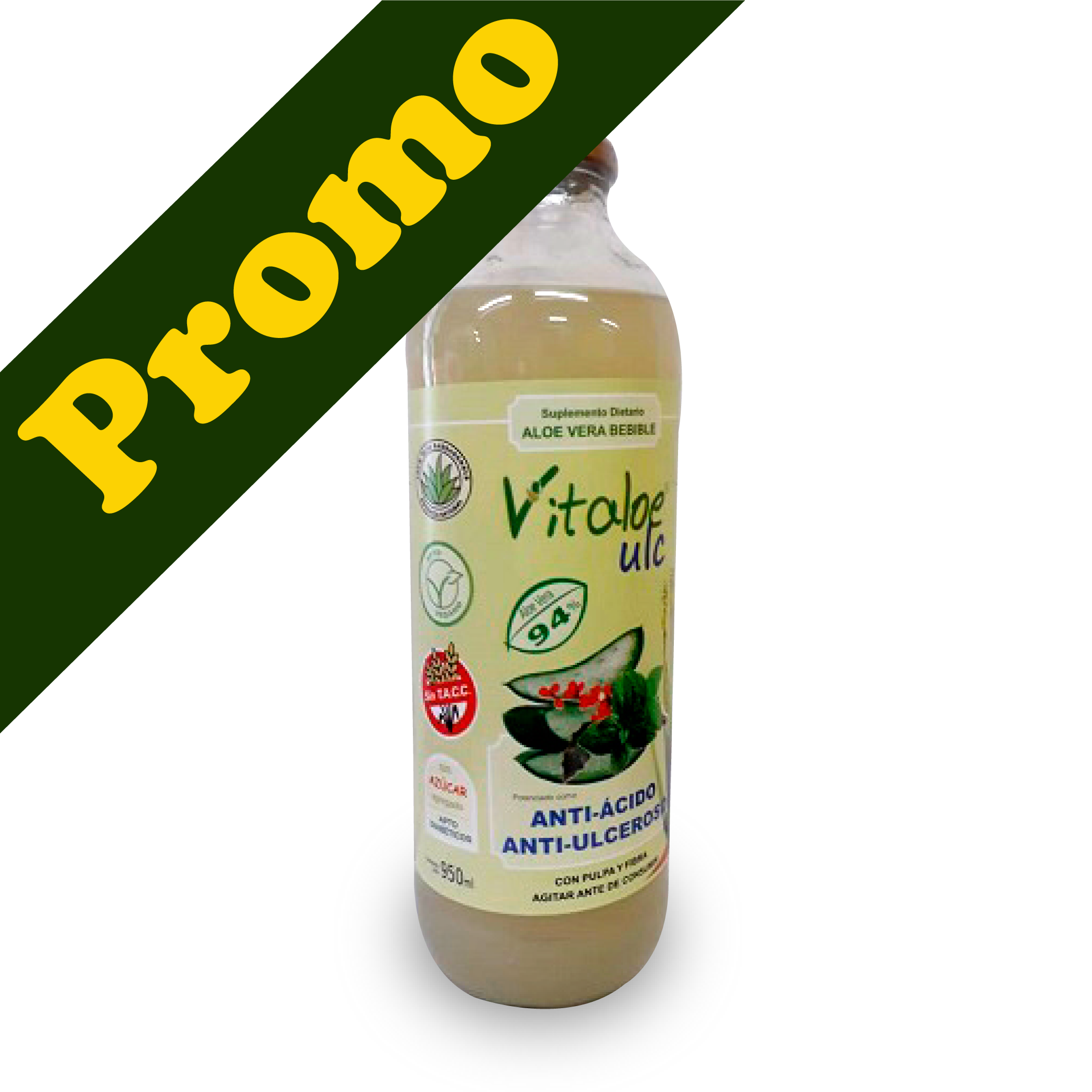 Vitaloe Ulc Jugo de Aloe Vera con Antiacidos y Antiulceroso  x 950 ml PROMO JUNIO