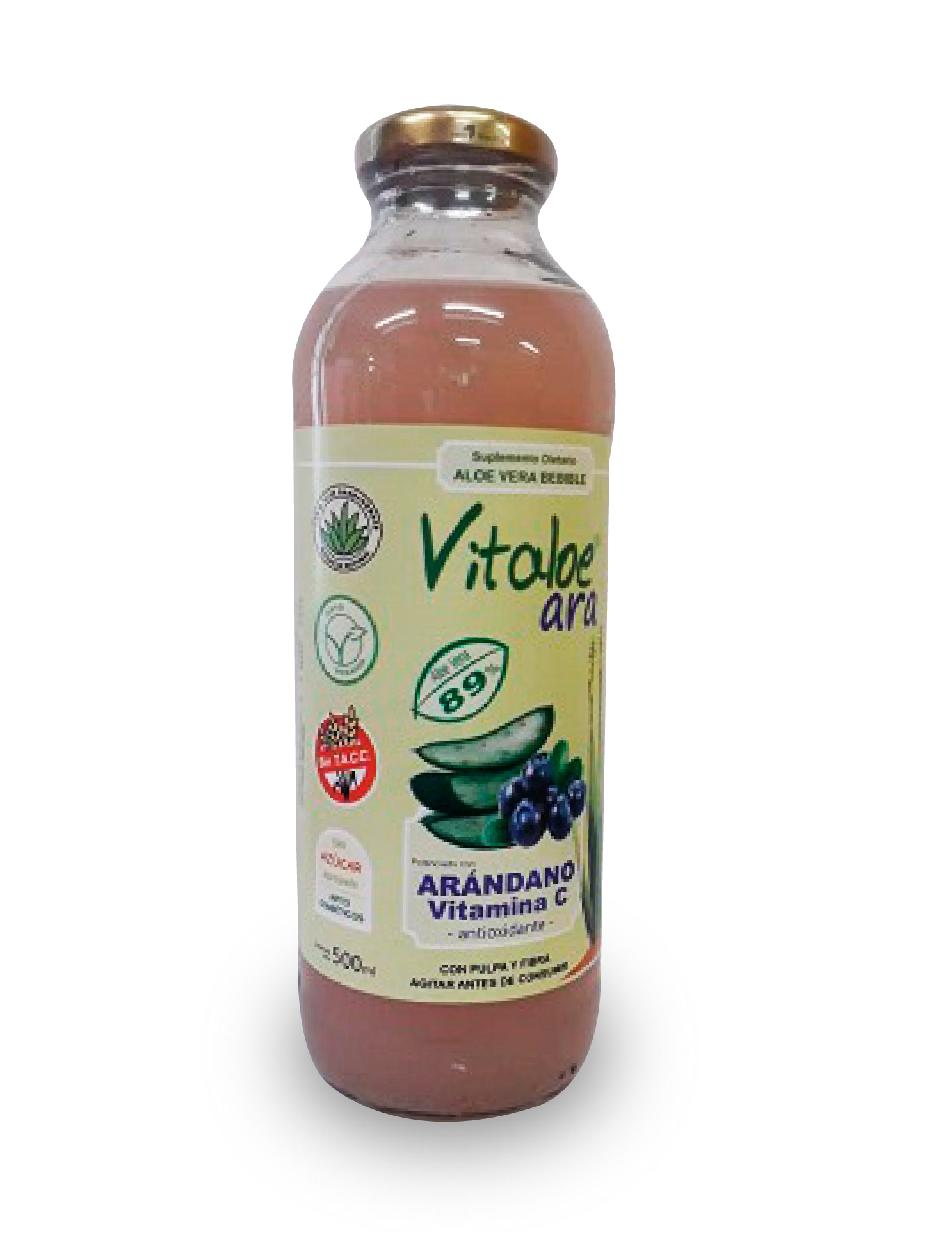 Vitaloe Ara Jugo de Aloe Vera con Arandanos y Vit C x 500 ml
