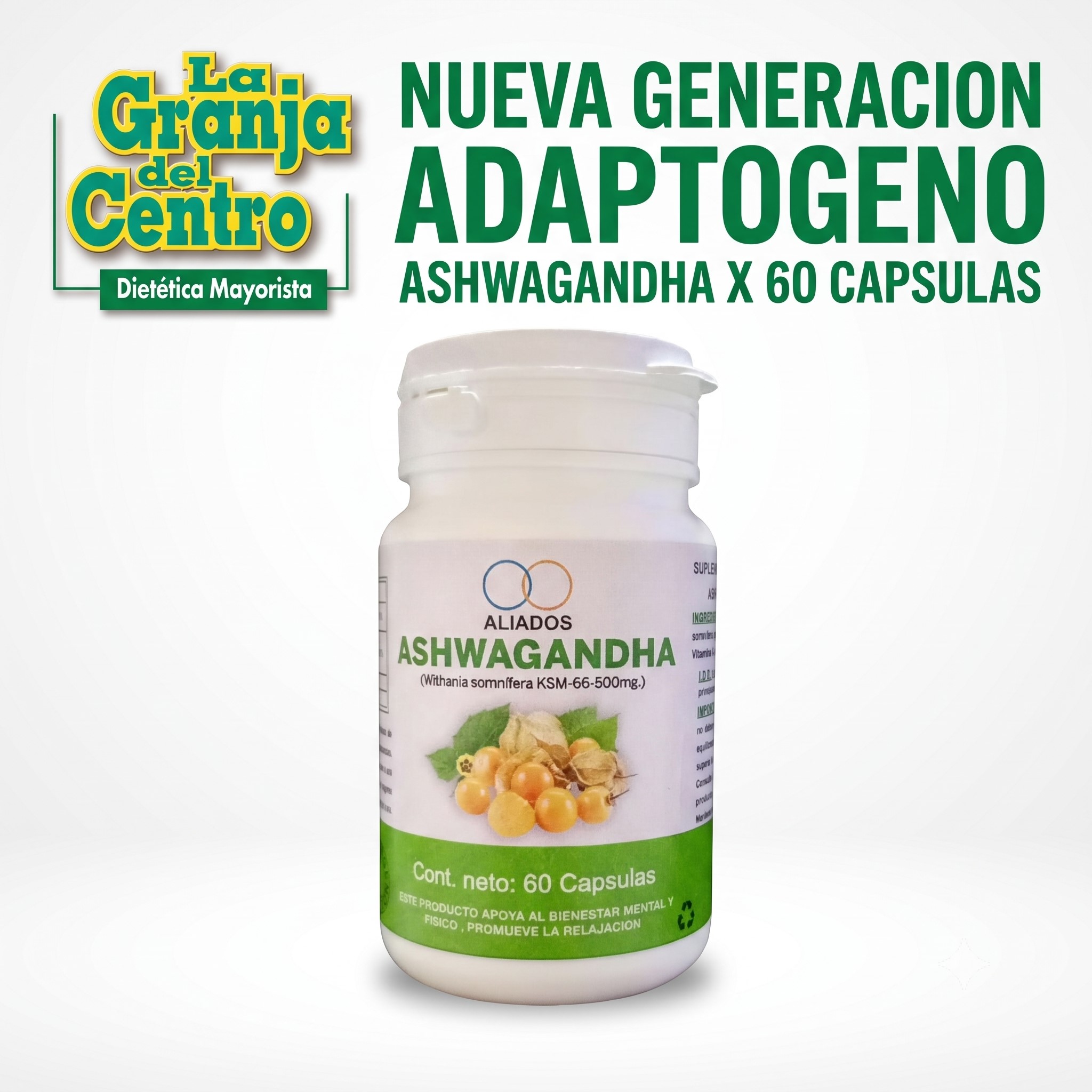 Novedades Productos ASHWAGANDHA X 60 CAPSULAS